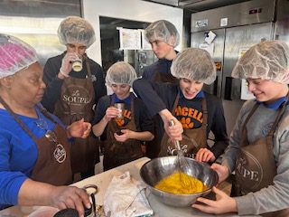 7th Grade Cooking Class with LaSoupe